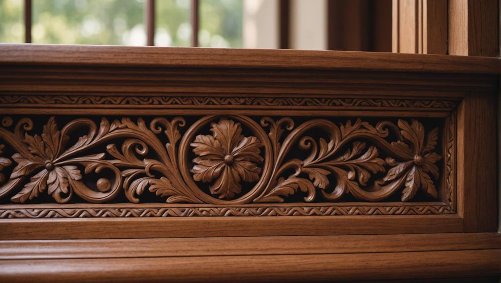 decorative wooden molding details